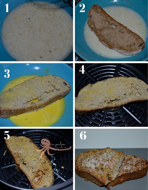 torrijas en freidora de aire