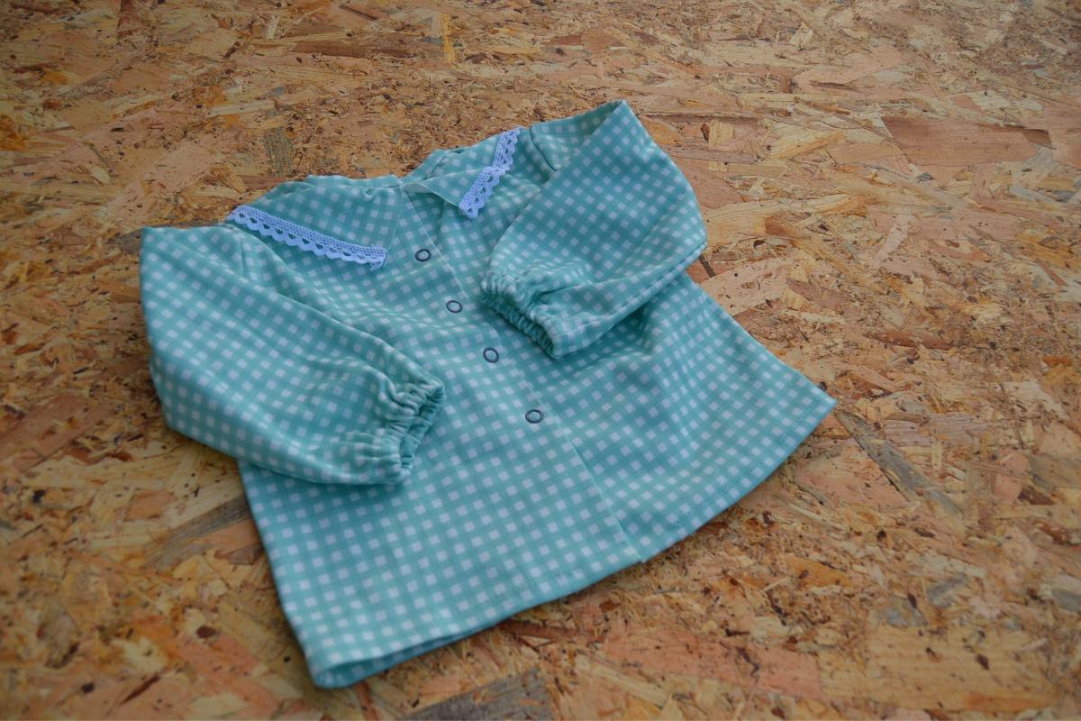 blusa bebé tela de punto vichy