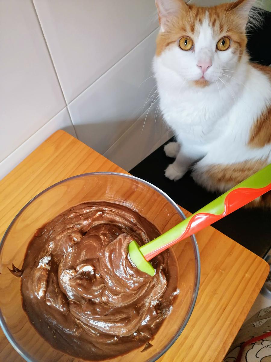 Huevo de Pascua sobre mousse de chocolate y aguacate 7