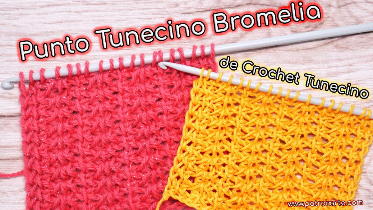 Cómo Tejer el Punto Tunecino Bromelia de Crochet Tunecino
