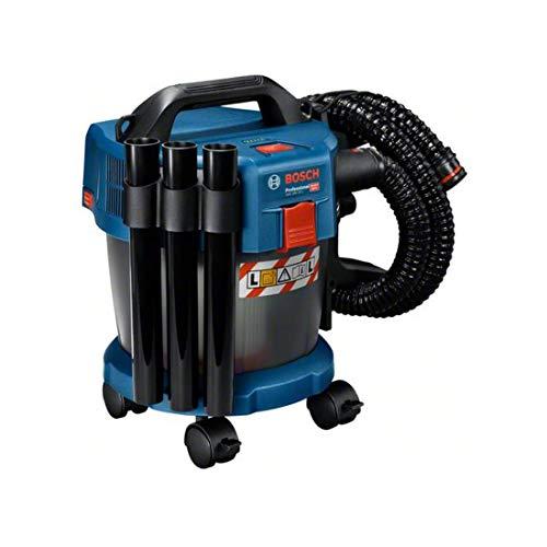 Bosch Professional GAS 18V-10 L - Aspirador a batería (18V, capacidad 10 l, manguera 1,6 m, 90 mbar, ruedas, adaptador, sin batería)