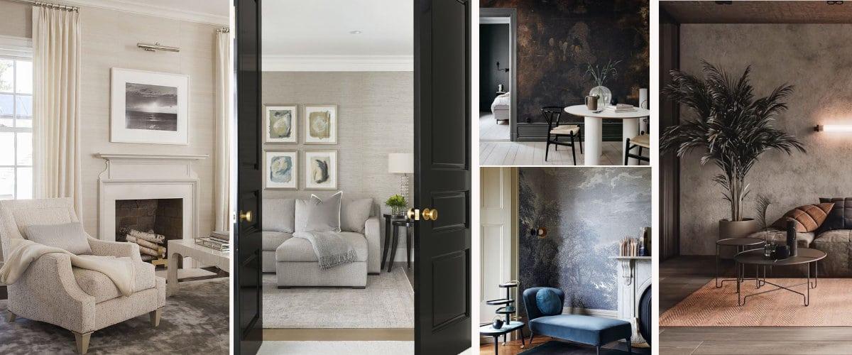 Papel pintado en el sal&oacute;n, &iquest;claro u oscuro?