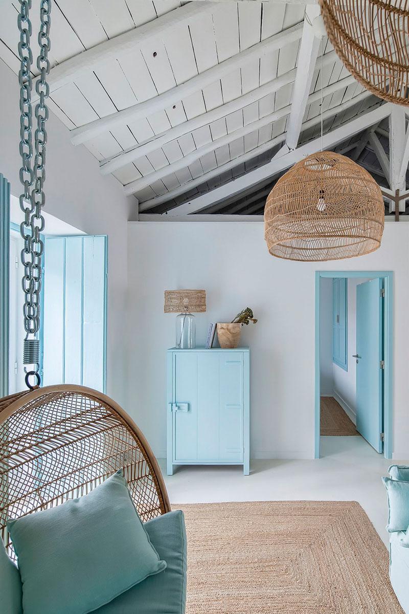 Detalles en ratán para una casa vacacional