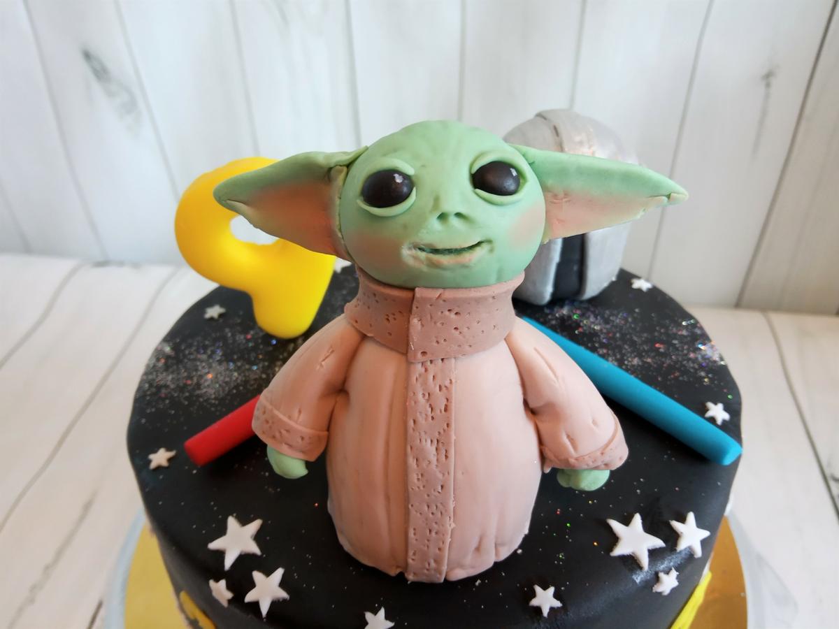 Personaje Baby Yoda fondant