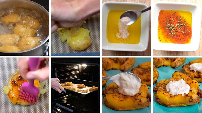 paso a paso patatas al puñetazo