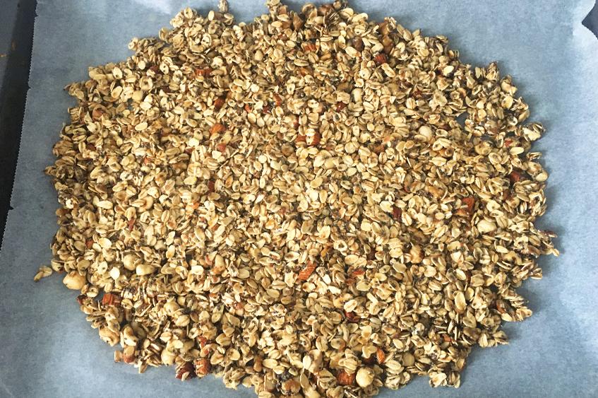 granola sin hornear