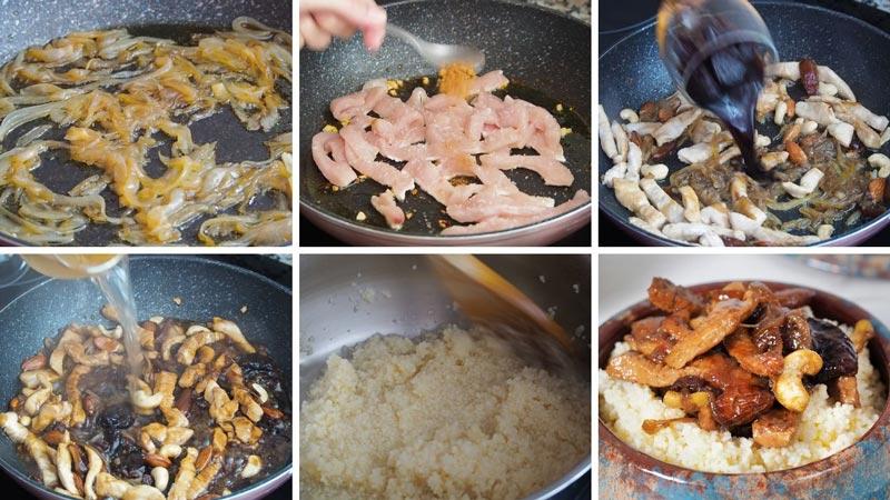 receta paso a paso cuscús de pollo al pedro ximenez 