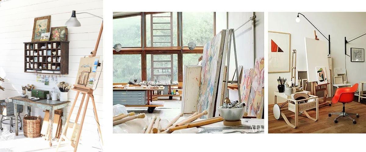Organiza tus muebles en tu estudio de arte