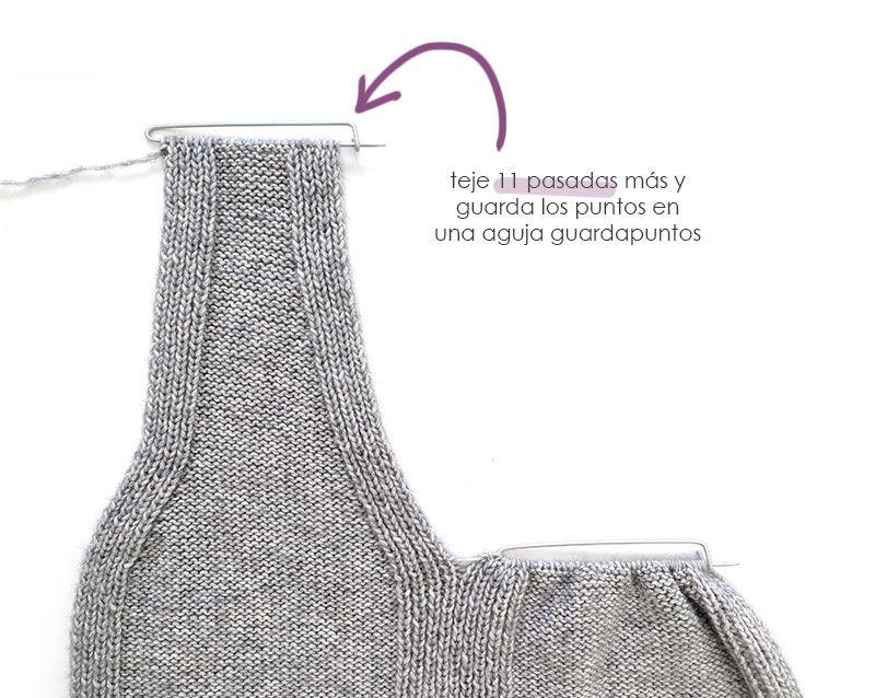 Chaleco de Punto Reversible DUO - Patrón y Tutorial - Escote 1-2