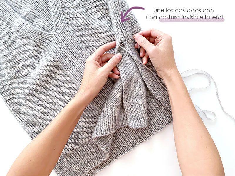 Chaleco de Punto Reversible DUO - Patrón y Tutorial - Une los laterales