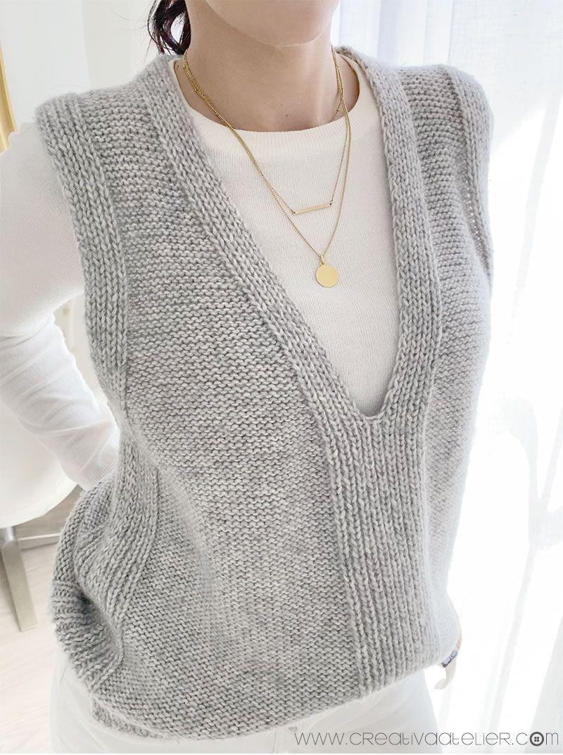 Chaleco de Punto Reversible DUO - Patrón y Tutorial