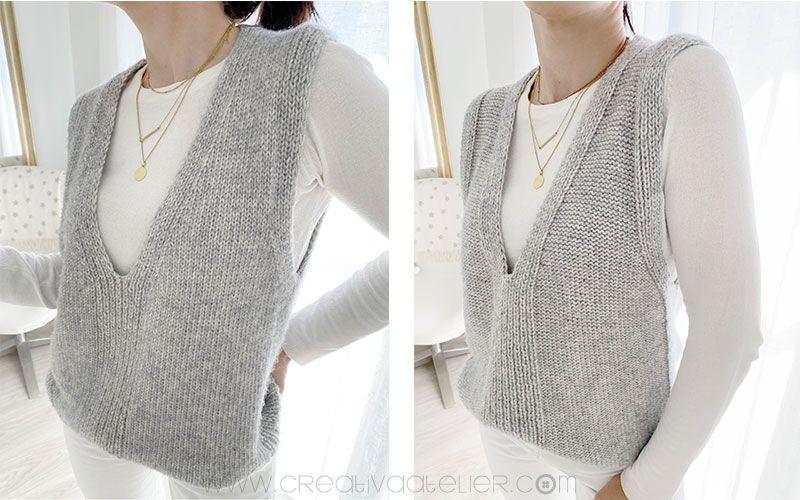 Chaleco de Punto Reversible DUO - Patrón y Tutorial