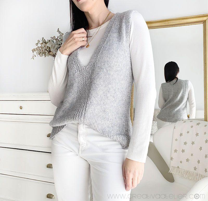 Chaleco de Punto Reversible DUO - Patrón y Tutorial