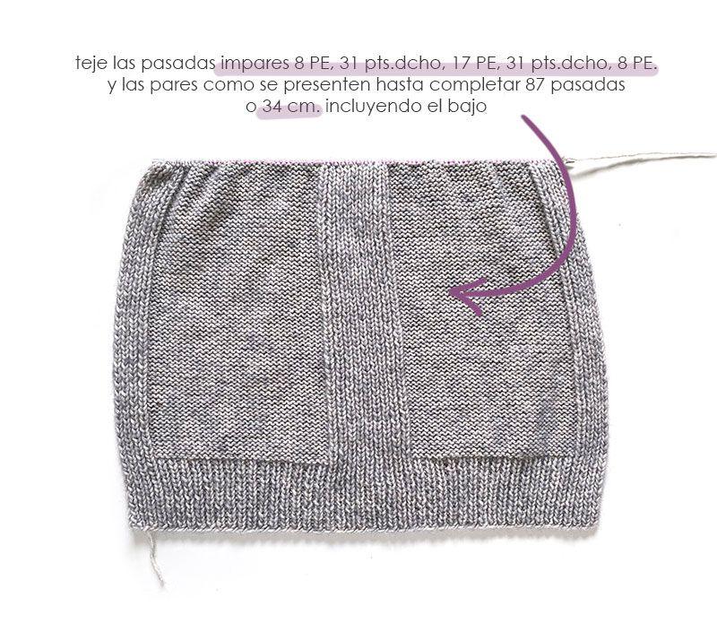 Chaleco de Punto Reversible DUO - Patrón y Tutorial- Teje el delantero