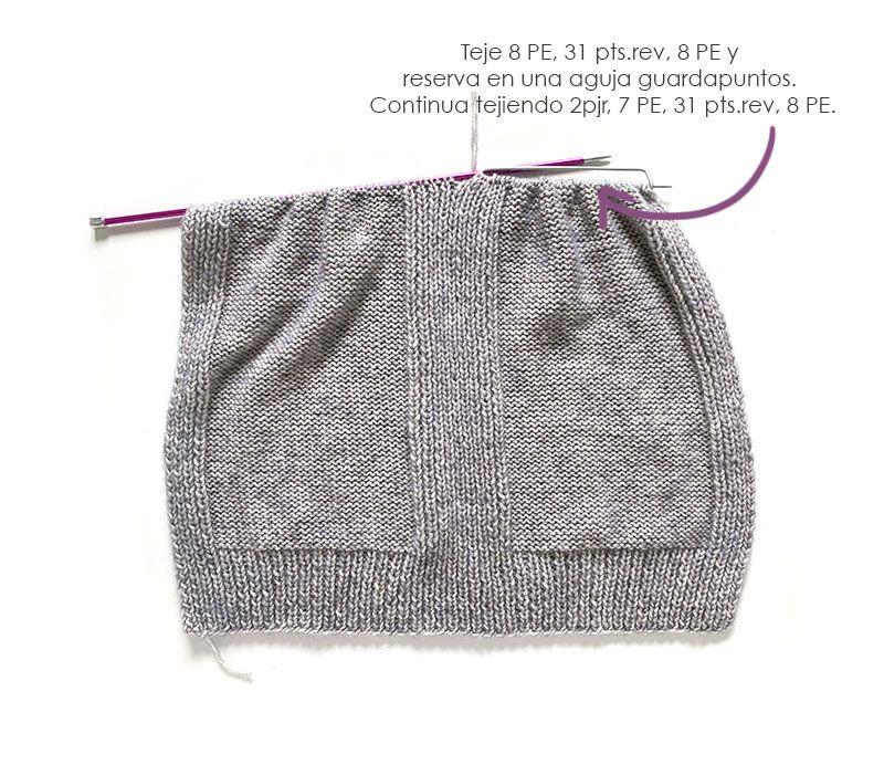 Chaleco de Punto Reversible DUO - Patrón y Tutorial - Separa los puntos para el escote