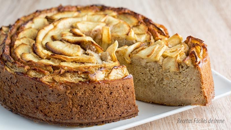 receta dulce de tarta de manzana y dátiles
