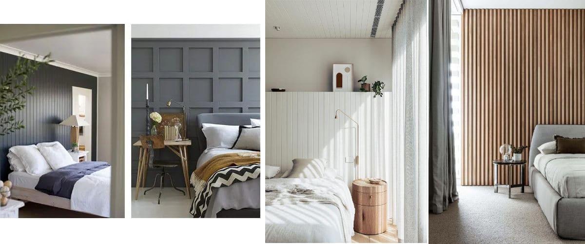 Los paneles de madera son rústicos