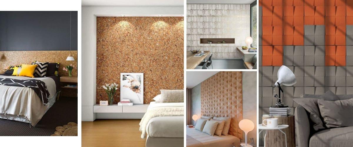 Los paneles de corcho son ideales para el dormitorio
