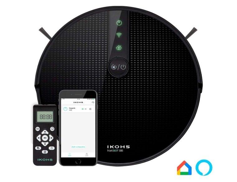 mejor robot aspirador silenciosos para hogares con mascotas, IKOHS Netbot S18
