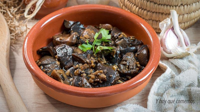 como hacer setas al ajillo como guarnicion o entrante