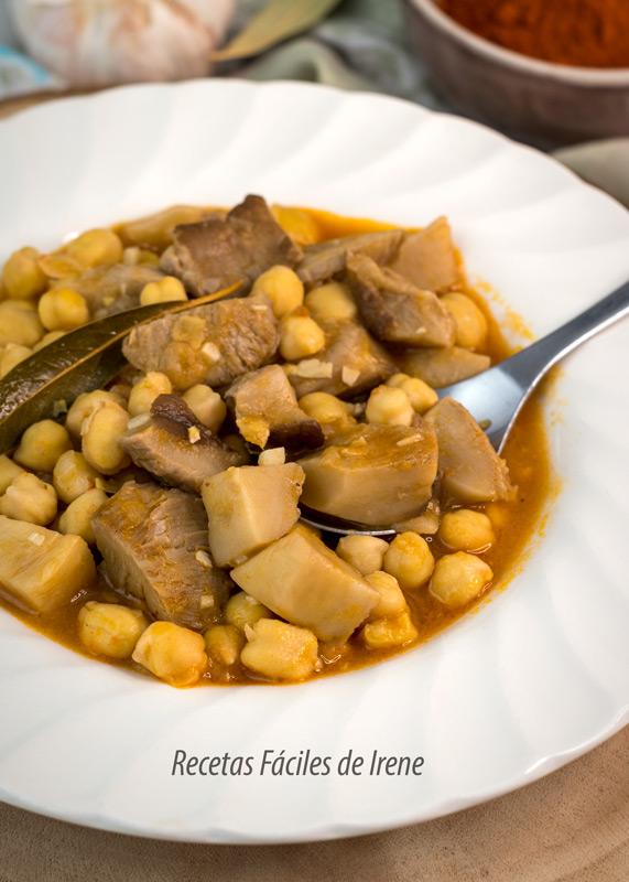 receta garbanzos con setas para aprovechar las setas de temporada