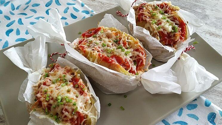 Patatas rellenas al papillote