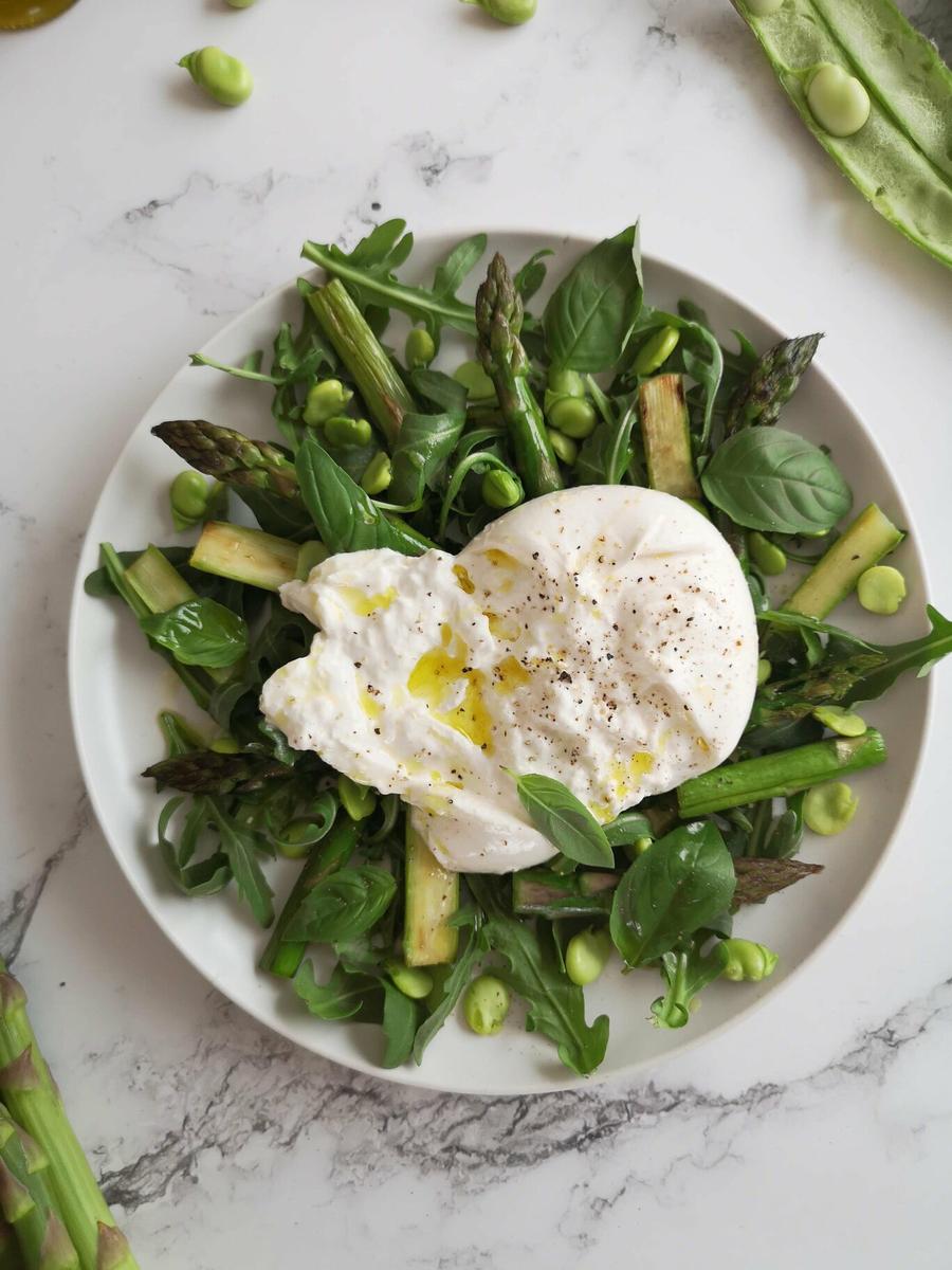 ensalada de espárragos