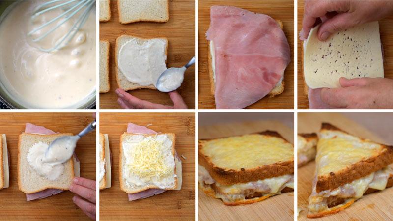 como hacer paso a paso sándwich croque monsieur