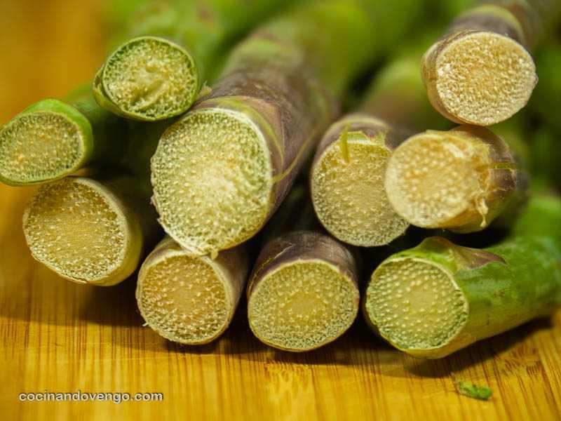 Espárragos verdes corte