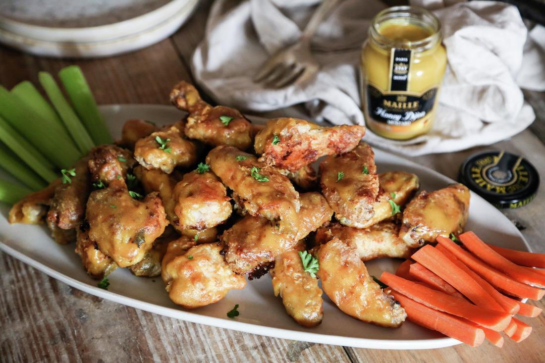 Alitas de pollo con mostaza a la miel