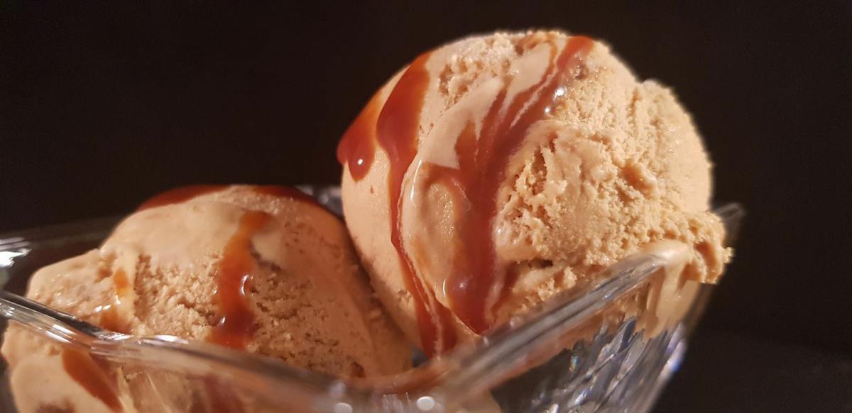 Helado de dulce de leche con heladera lidl