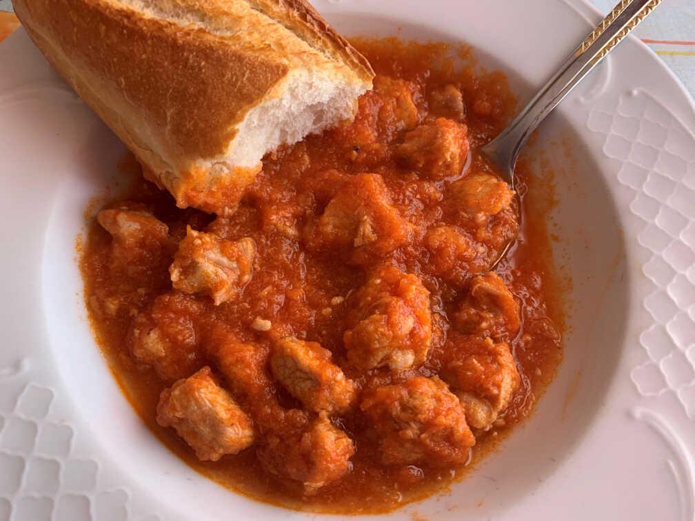 Magro con tomate en Monsieur Cuisine Plus