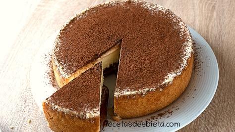 tarta de queso y chocolate