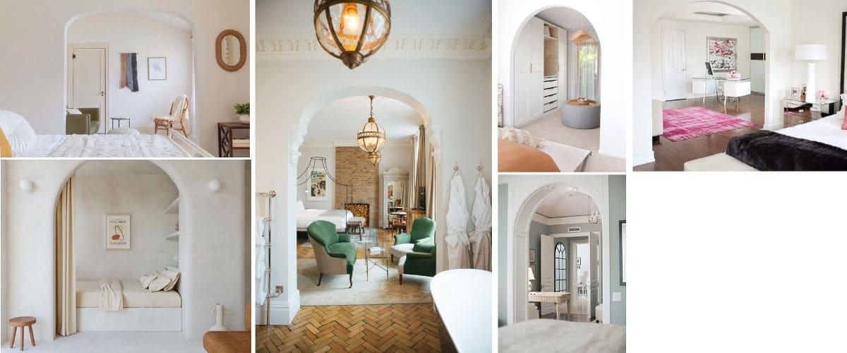 Los arcos quedan bien en el dormitorio