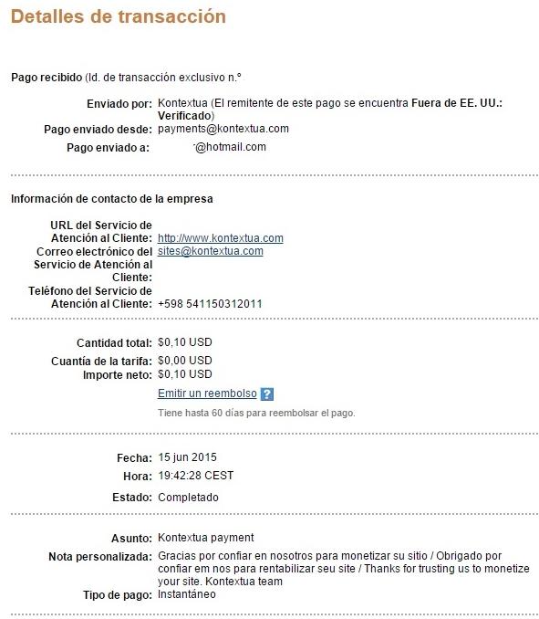 Pago de kontextua,ya van 7,58 €