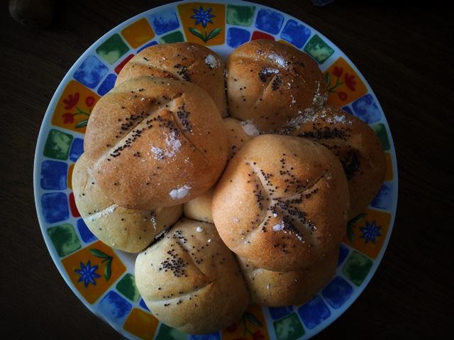 Panecillos con semillas de amapola