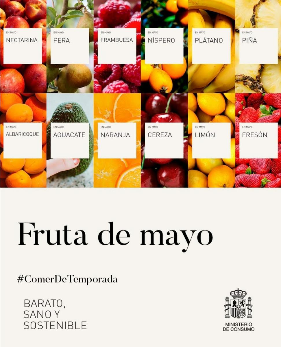 verduras y fruta de temporada mayo