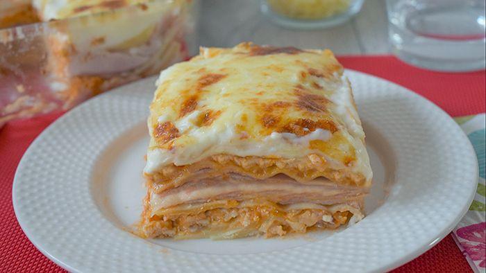 lasaña de pollo