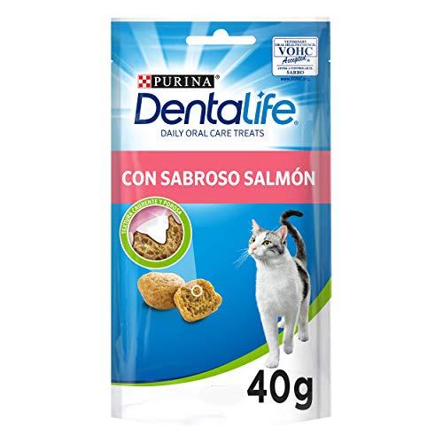 Purina DentaLife Snack Dental para Gato con Sabor a Salmón 8 x 40 g - 1 Pack