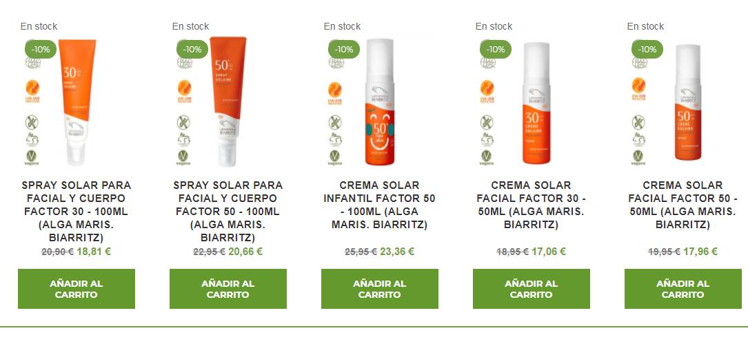crema solar alga maris factor 50