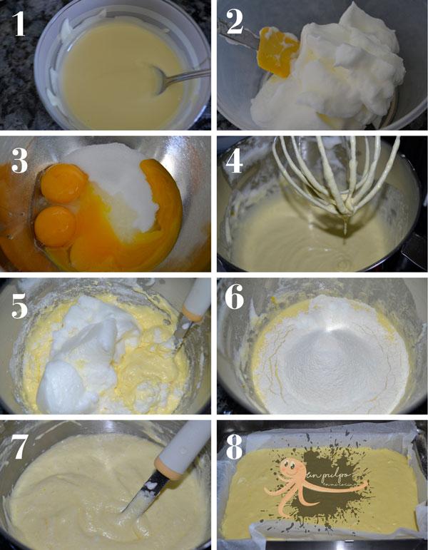 Bizcocho de chocolate blanco