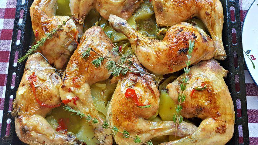 Pollo asado al tomillo