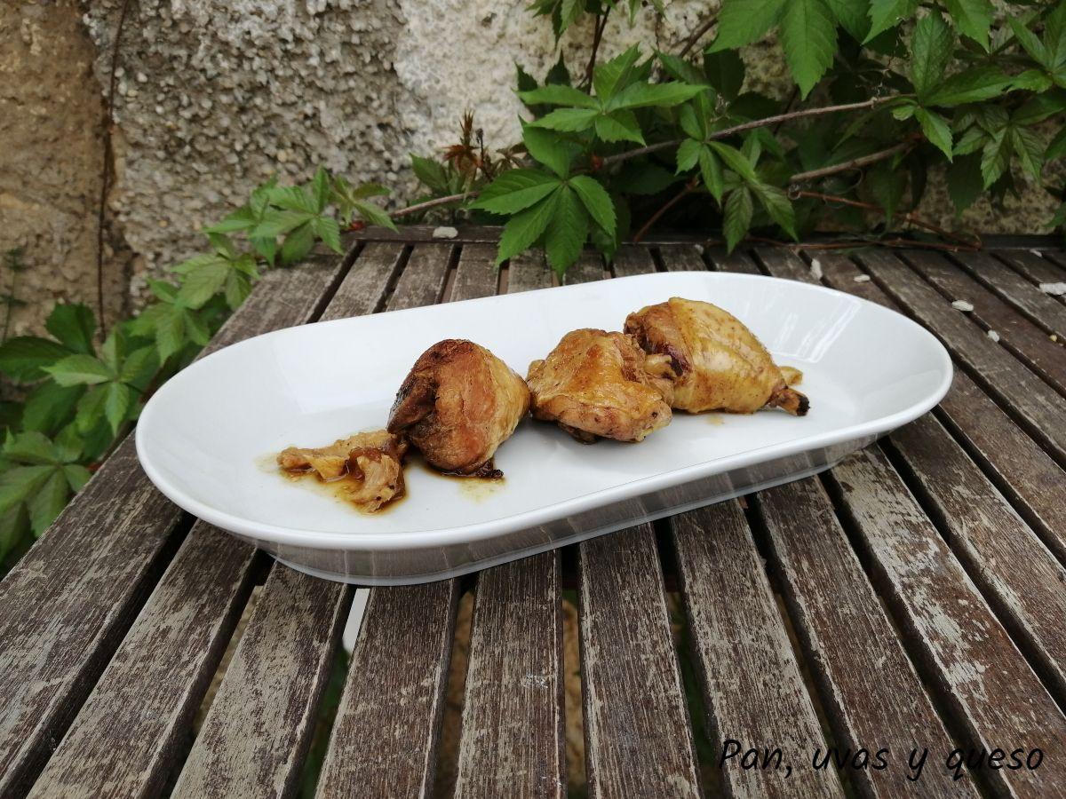 pollo al jengibre crockpot - pan uvas y queso