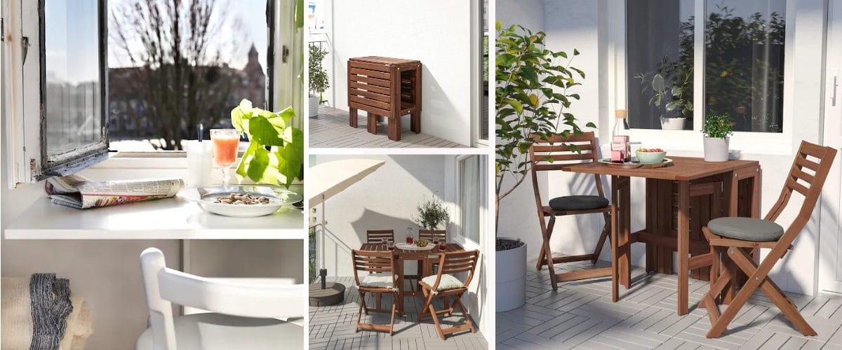 Las mesas plegables son ideales para ahorrar espacio