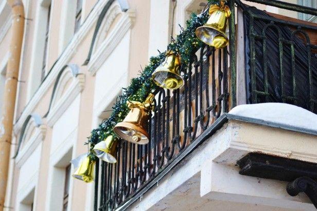 balcones decorados de navidad