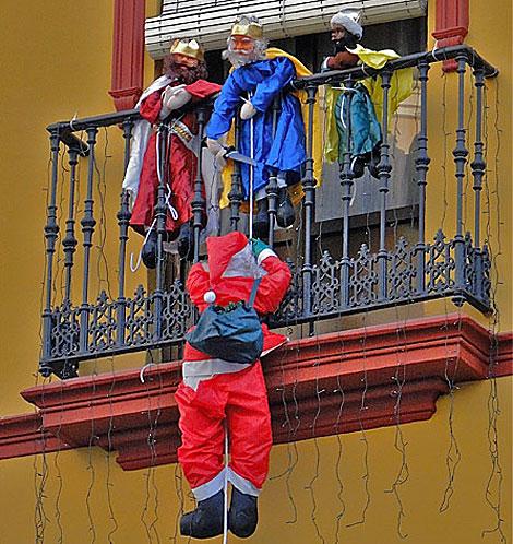 decorar balcon navidad