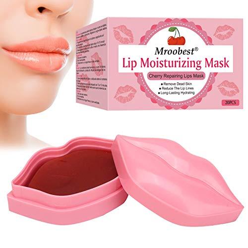 Máscara De Labios, Colágeno Lip Mask, Hidratantes Mascarillas de Labios, Antienvejecimiento, Exfoliantes, Hidratantes, Aptas para LabiosSecos y Agrietados - 20 Piezas