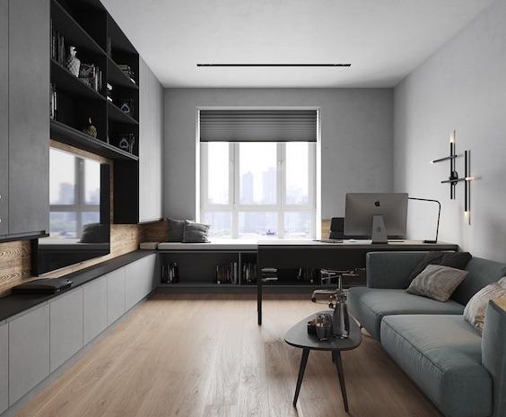 #customizeddesign #tvstand #workspace #grey