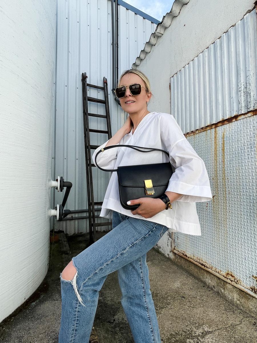 Trini | Levis jeans Balenciaga top