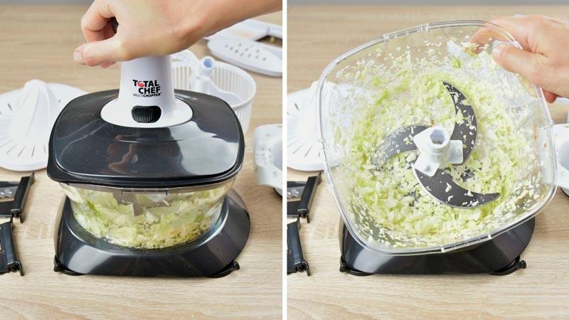 cortar la col muy fina